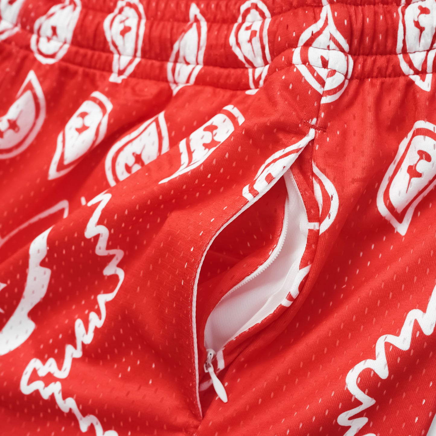 KSLA RED BANDANA MESH SHORT - KICKSTOCKSLA