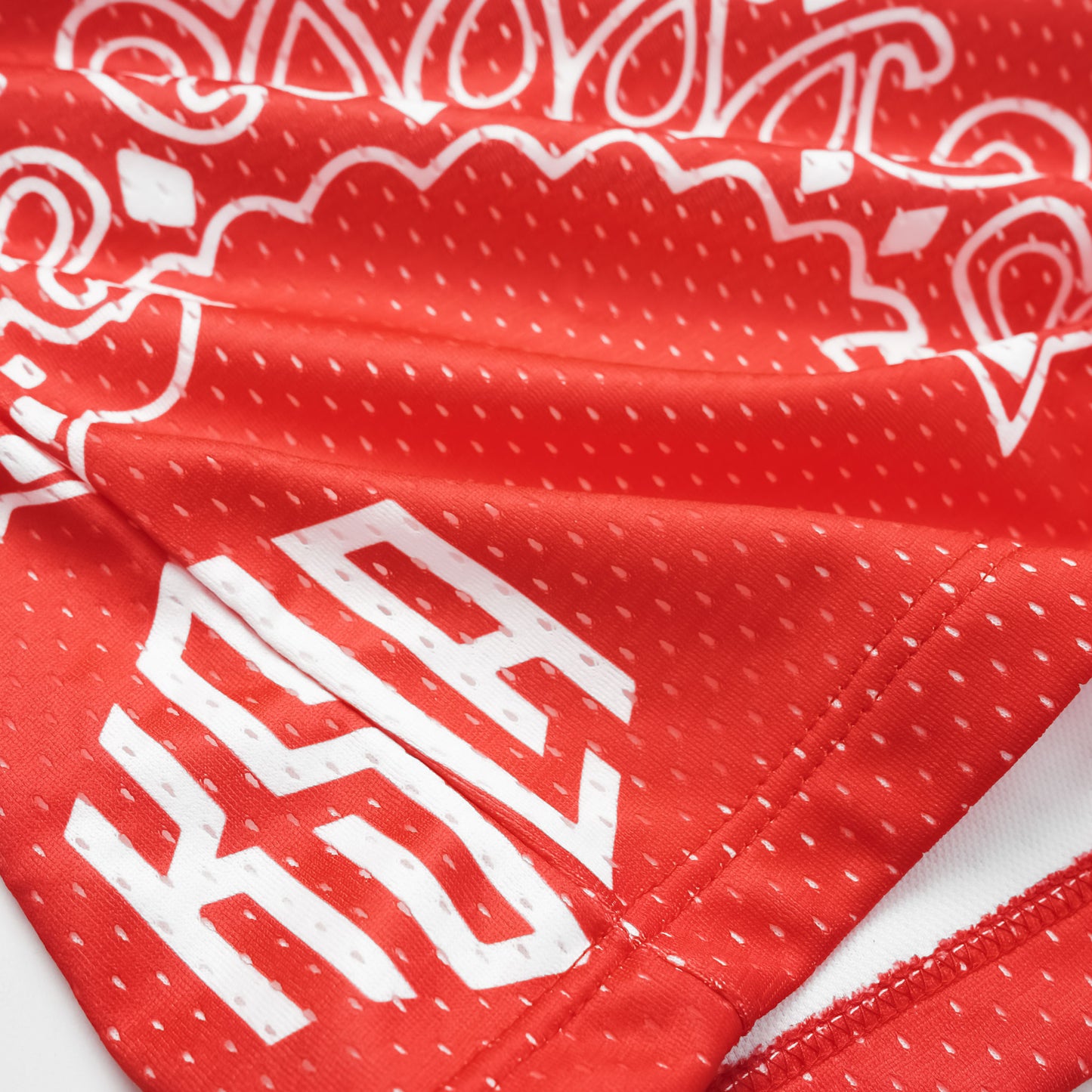 KSLA RED BANDANA MESH SHORT - KICKSTOCKSLA