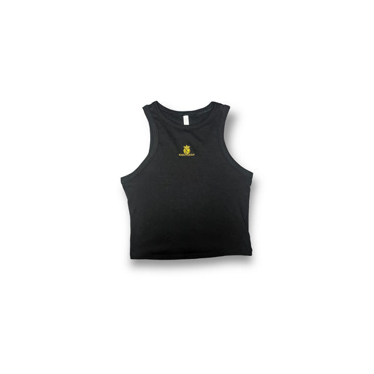 KICKSTOCKSLA Solid Black Micro Rib Racer Tank - KICKSTOCKSLA