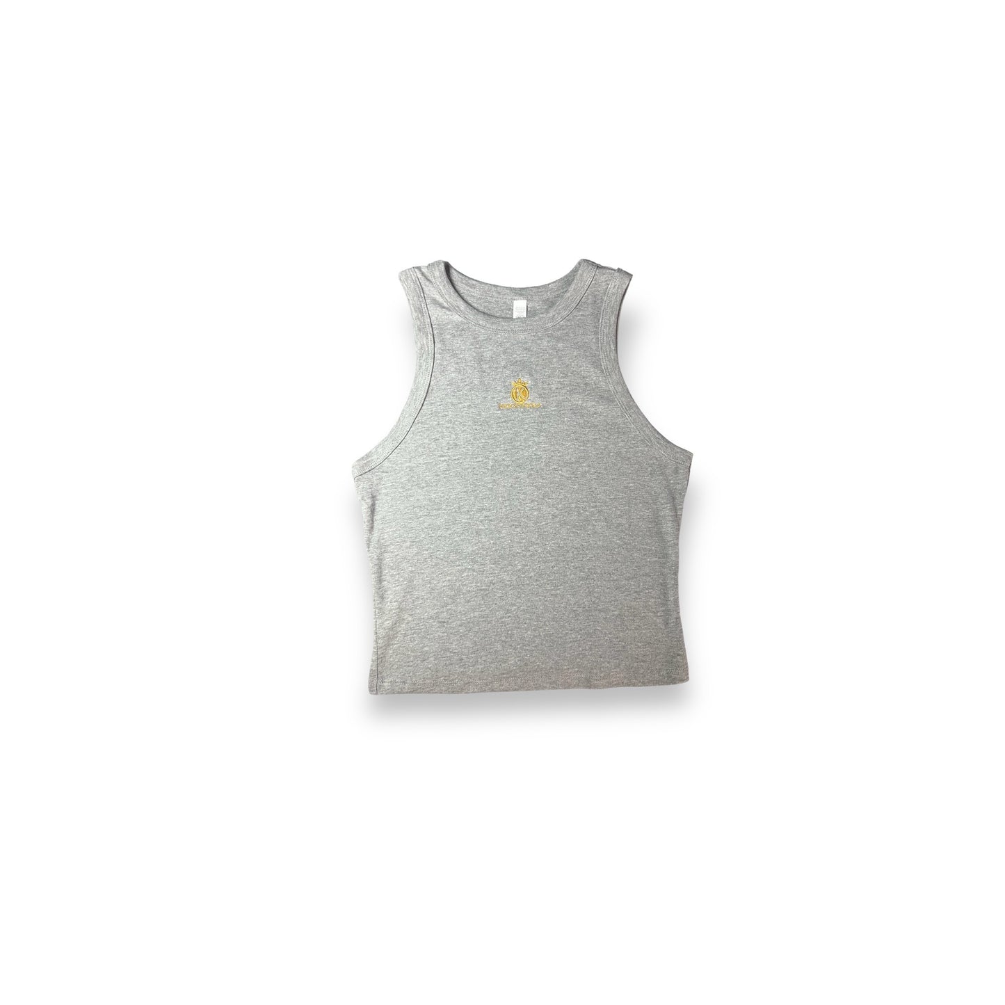 KICKSTOCKSLA Athletic Heather Micro Rib Racer Tank - KICKSTOCKSLA