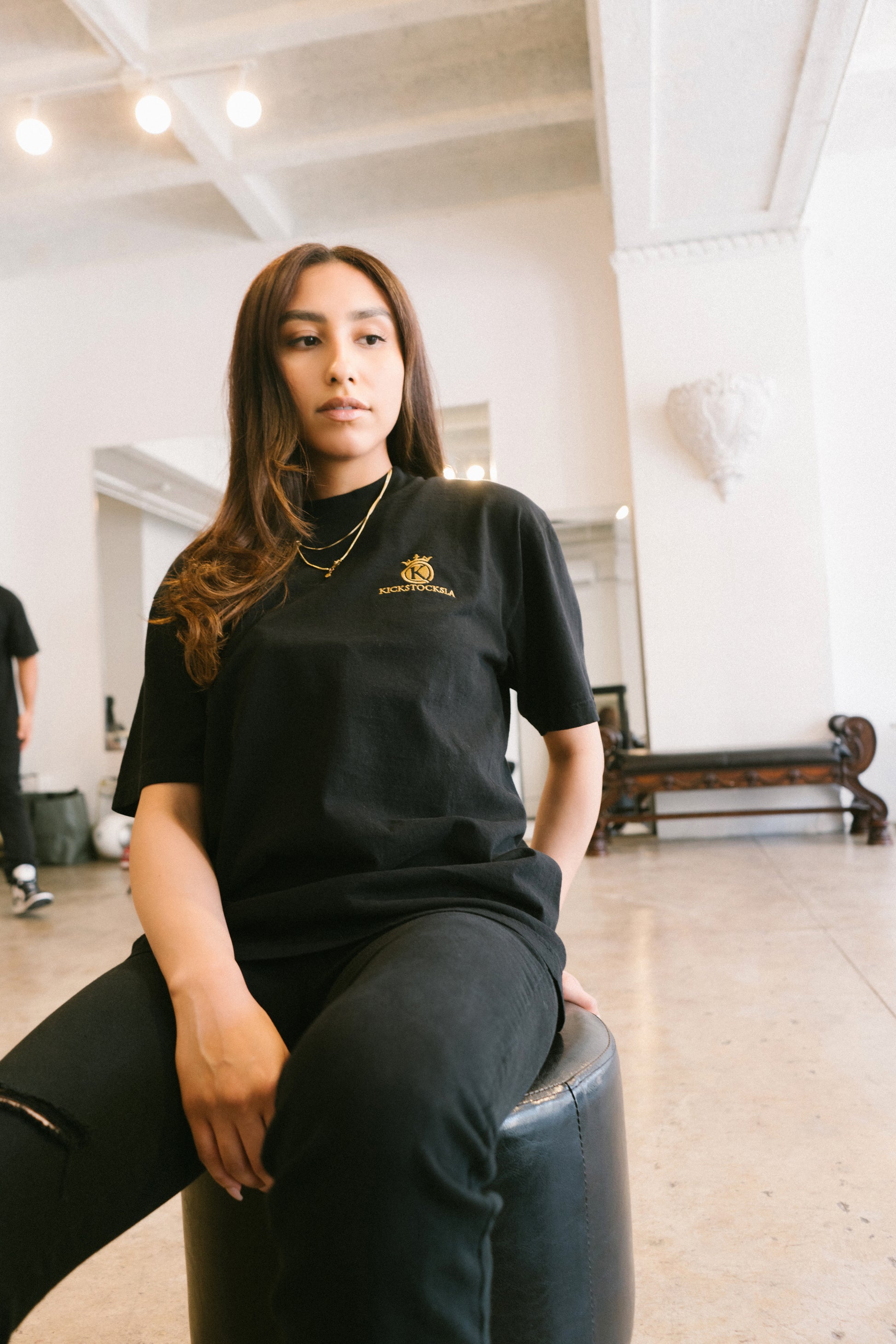 KICKSTOCKSLA Black Logo Tee - KICKSTOCKSLA